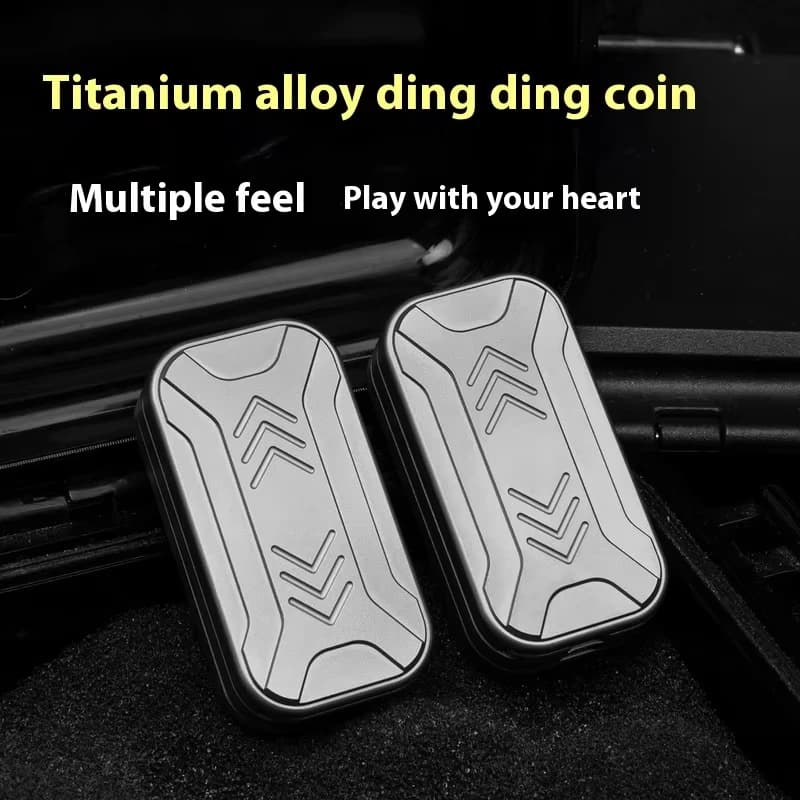 Giocattolo antistress magnetico meccanico Fidget Spinner in lega di titanio Nero Tech Punta del dito Gioco di carte che spinge Moneta giocattolo