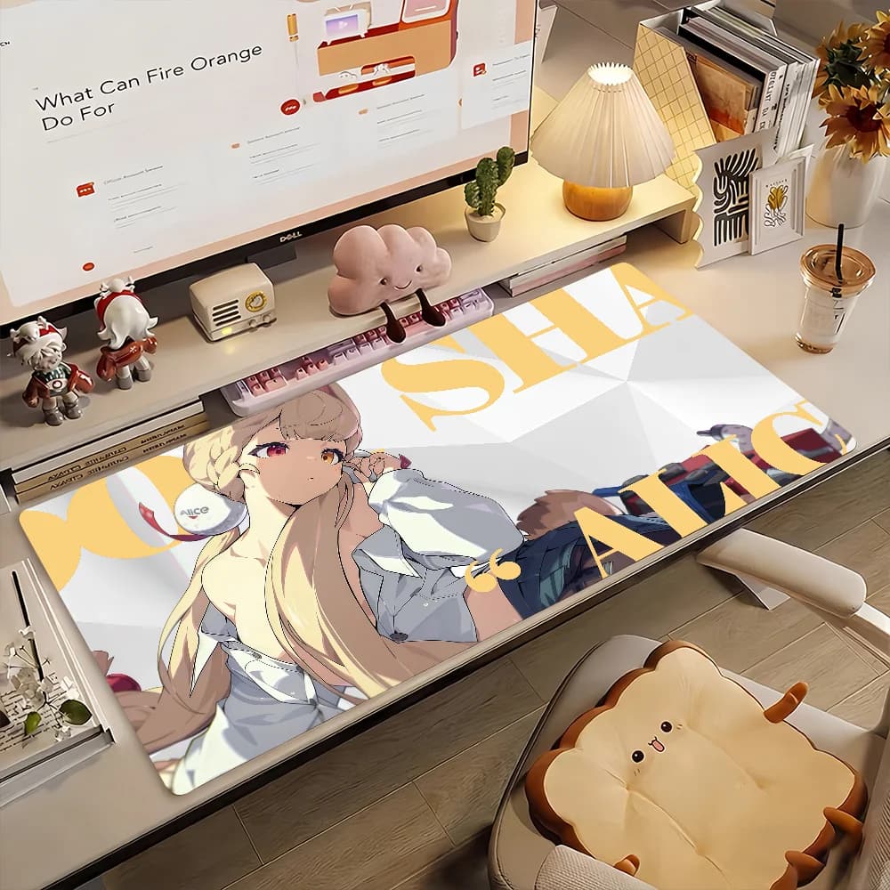 XXL 900x400mm Urban Fantasy Alice Game Mouse Pad, Non-Slip Rubber Base, Gamer Balance Deskmat for Laptop Office, Large Mat