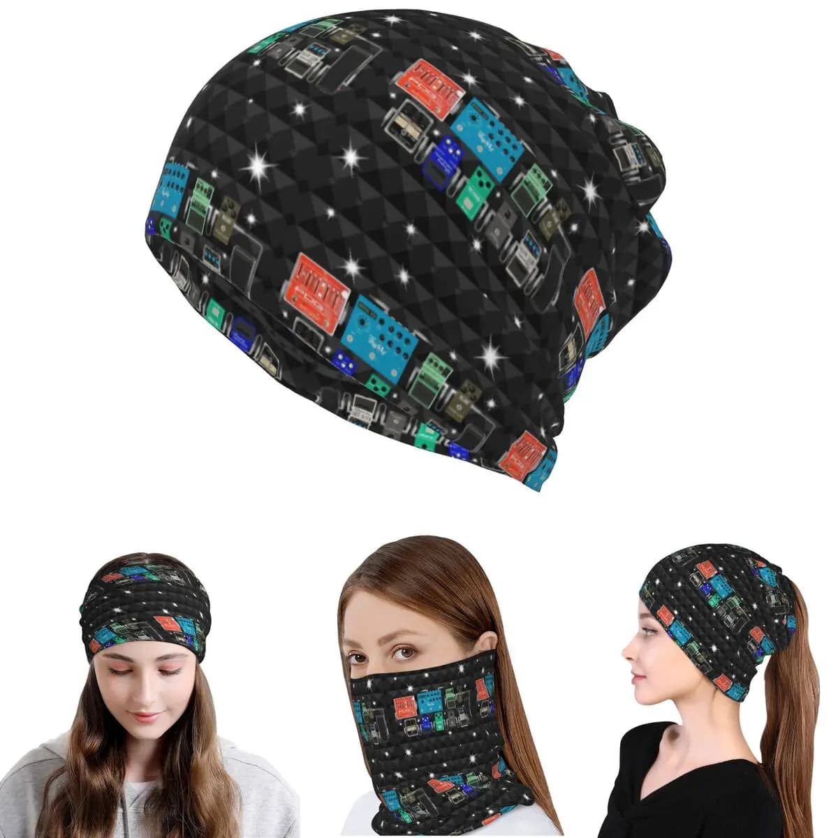 Pedalboard Of The Starz Bandana Neck Gaiter Mask Scarf Hot face mask Hat with cap for man adult breathable