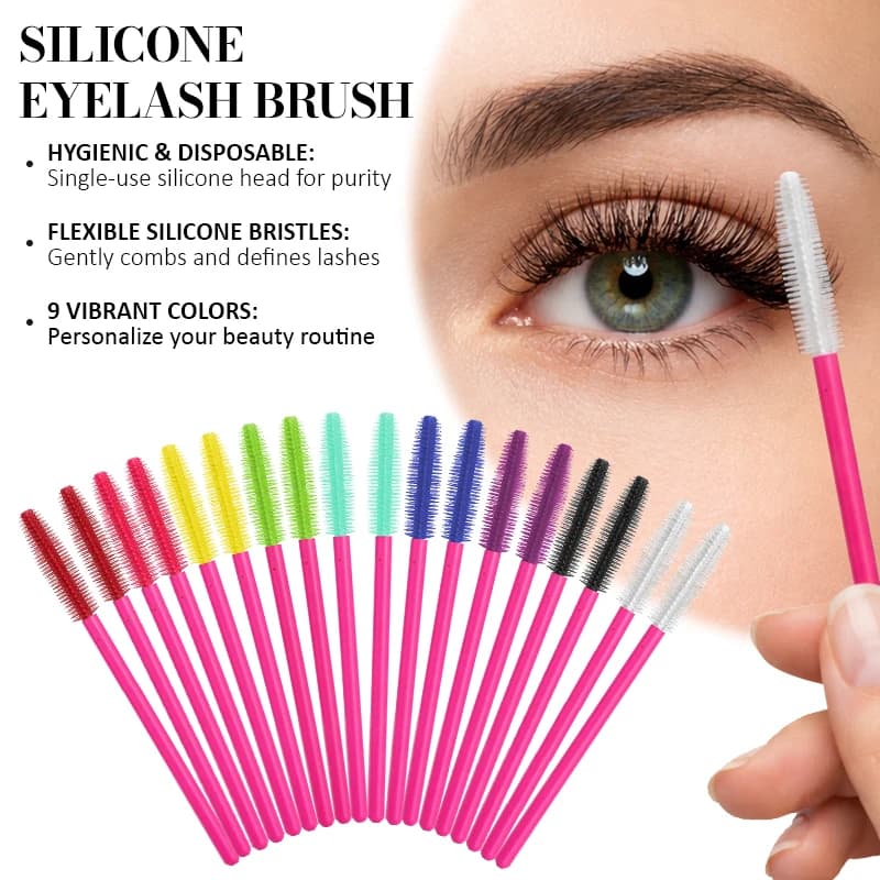 Silicone Eyelashes Brush Mascara Wands Applicator Eyebrow Comb Rod Spoolies Eyelash Brushes Lash Extension Supplies Makeup Tools