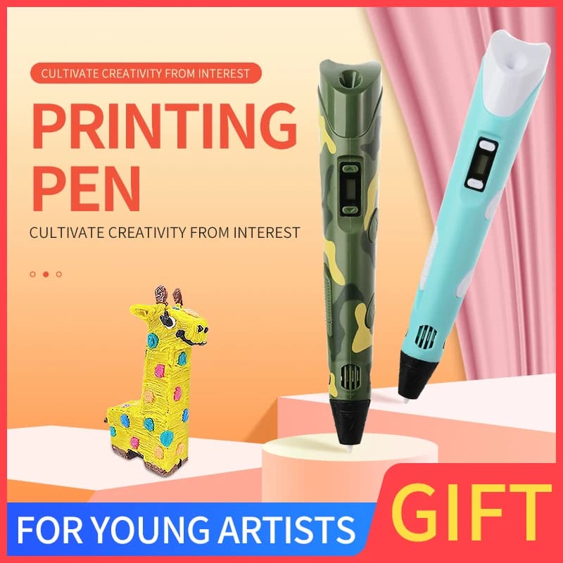 3D Pens for Kids Girls Christmas Gift 3D Design Printing Pen with LCD Screen Compatible with filaments PLA Children's Toys