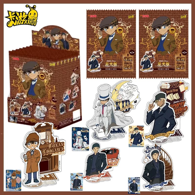 Espositore in Acrilico Detective Conan, Edizione Starlight con Illustrazione Misteriosa, Stand per Carte, Regalo da Collezione Anime per Bambini