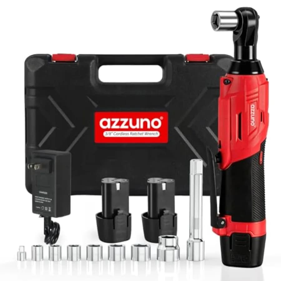 Nuovo Set di Chiavi a Cricchetto Elettriche Senza Fili 2026, 3/8" 12V, Kit Utensili con 2 Batterie agli Ioni di Litio da 2000mAh e Caricabatterie