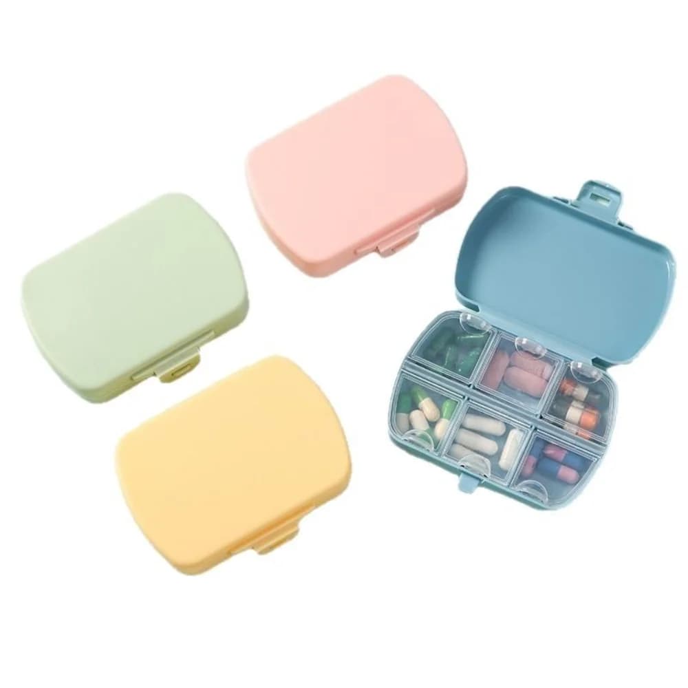 New Hot Mini Daily 6 Grills Portable Premuim Travel Seals for Pills Container Box Storage Organizer for Medicine Vitamin Fish Oils