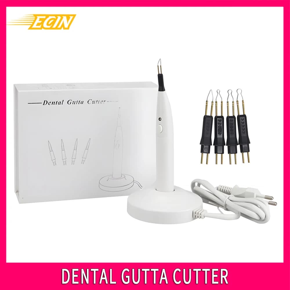ECIN 4 Punte Orale Dentale Gutta Perca Dente Gomma Cutter Endo Gutta Cutter Gutta Percha Taglio Presa di Ricarica Senza Fili Riscaldamento