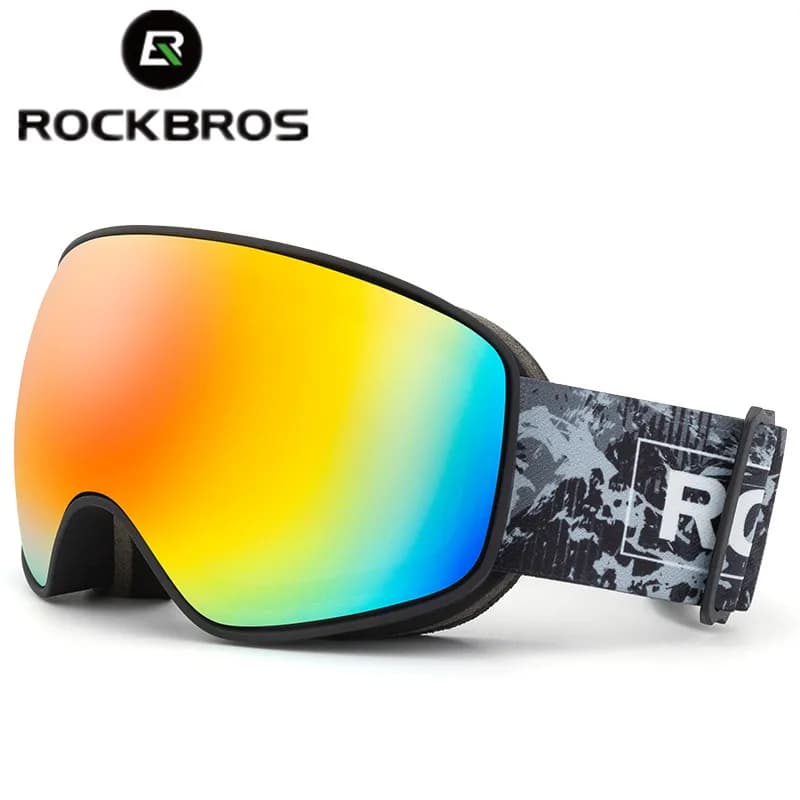 ROCKBROS Sci Snowboard Occhiali Occhiali per adulti/bambini Antivento Antiappannamento Occhiali da sci da neve Accessori per sport invernali