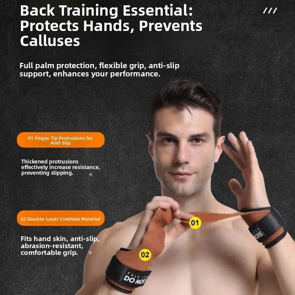 1 paio Talk Less Do More Cinghie di potenza per fitness Cuscinetti da polso sportivi addensati antiscivolo Cinghie di potenza per stacco resistenti all'usura durevoli