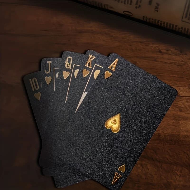 Waterproof game cards in cold black gold, a bunch of game cards containing Christmas, Halloween, Thanksgiving gifts, game gift
