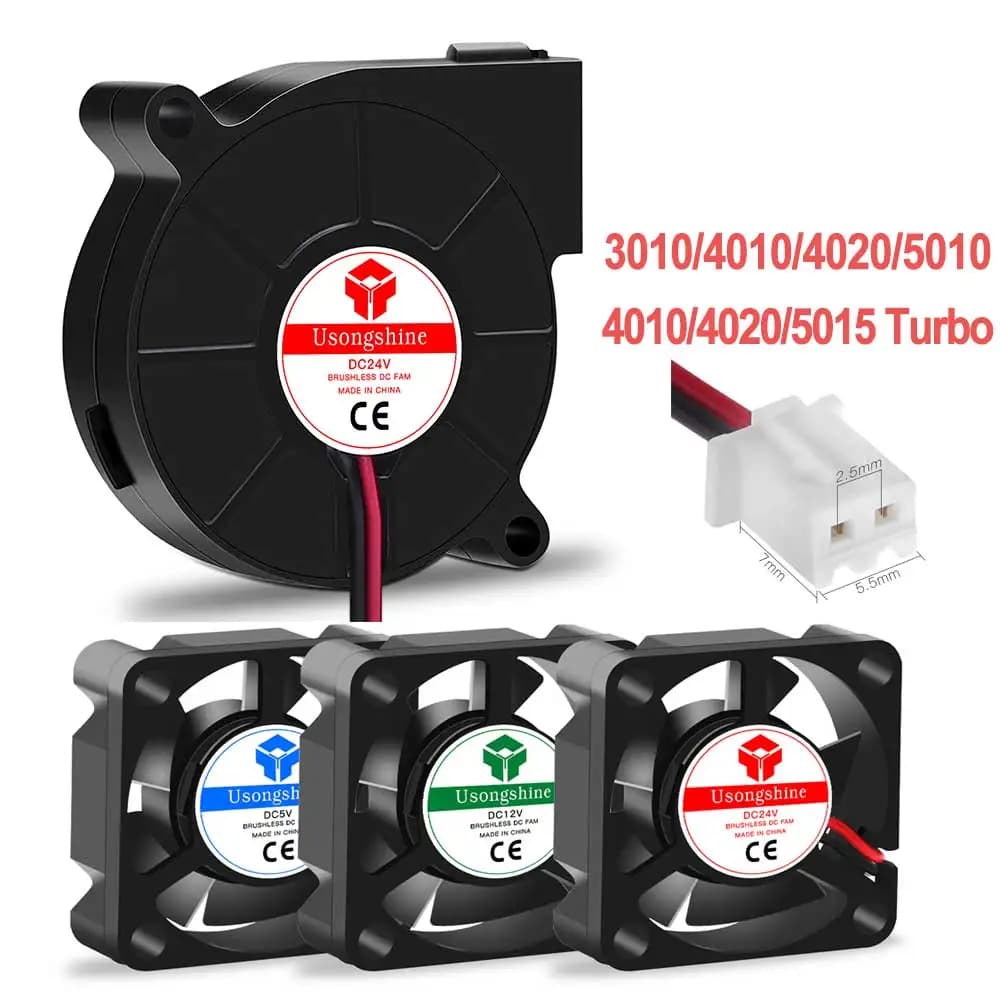 5 V/12 V/24 V di Raffreddamento Turbo Ventola Brushless Ventola Della Stampante 3D 2Pin Per Estrusore DC Cooler Ventilatore Ventola di Plastica 3010/4010/4020/5010/5015