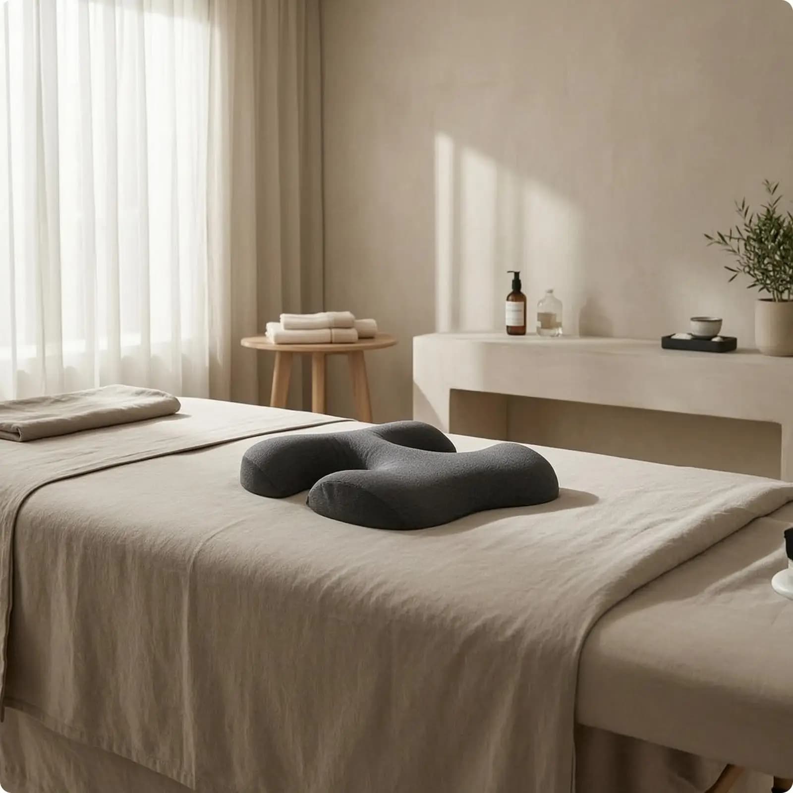 Beauty Bed Chest Pillow Ergonomic Cushion Contoured for Massage Table