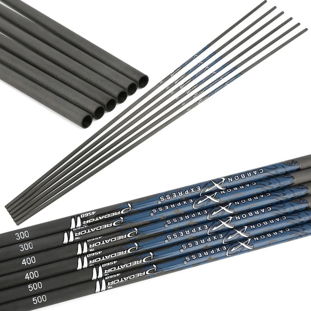 31 pollici ID6.2mm puro carbonio freccia albero tiro con l'arco colonna vertebrale 300/400/500/600/700 arco caccia tiro al bersaglio freccia alberi 6/12/18 pezzi