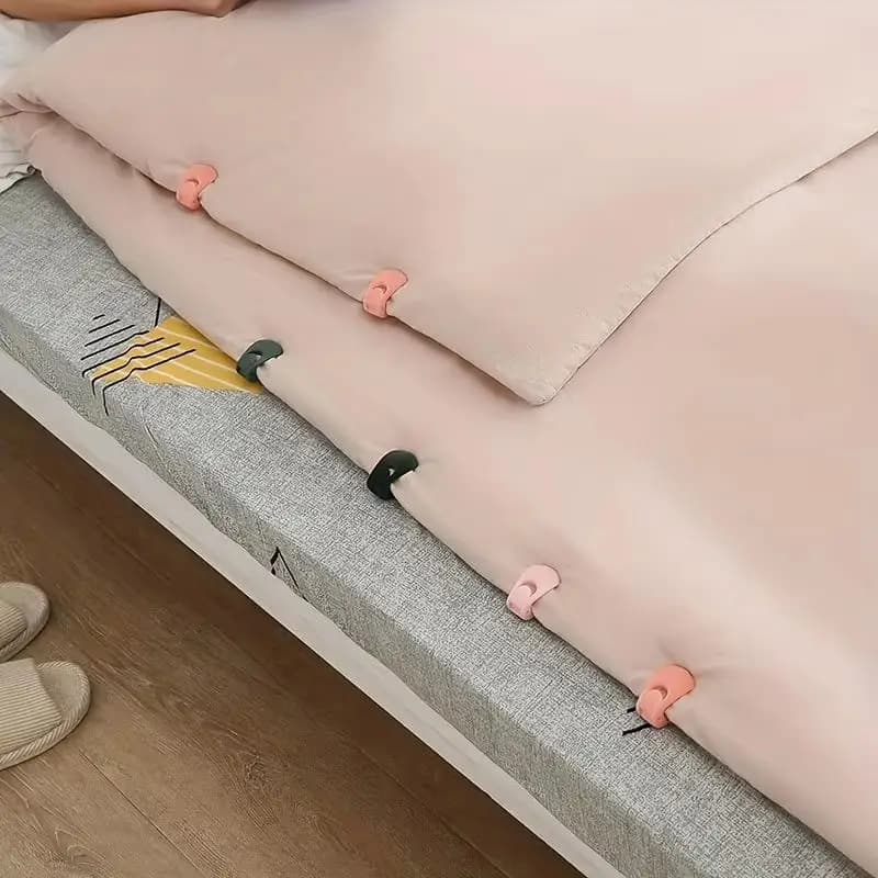 4 Pieces Clip Fissacopripiumino Adjustable Anti-slip Solid Grip for Mattress and Angles Copripiumino, Bedroom Organizer Accessories