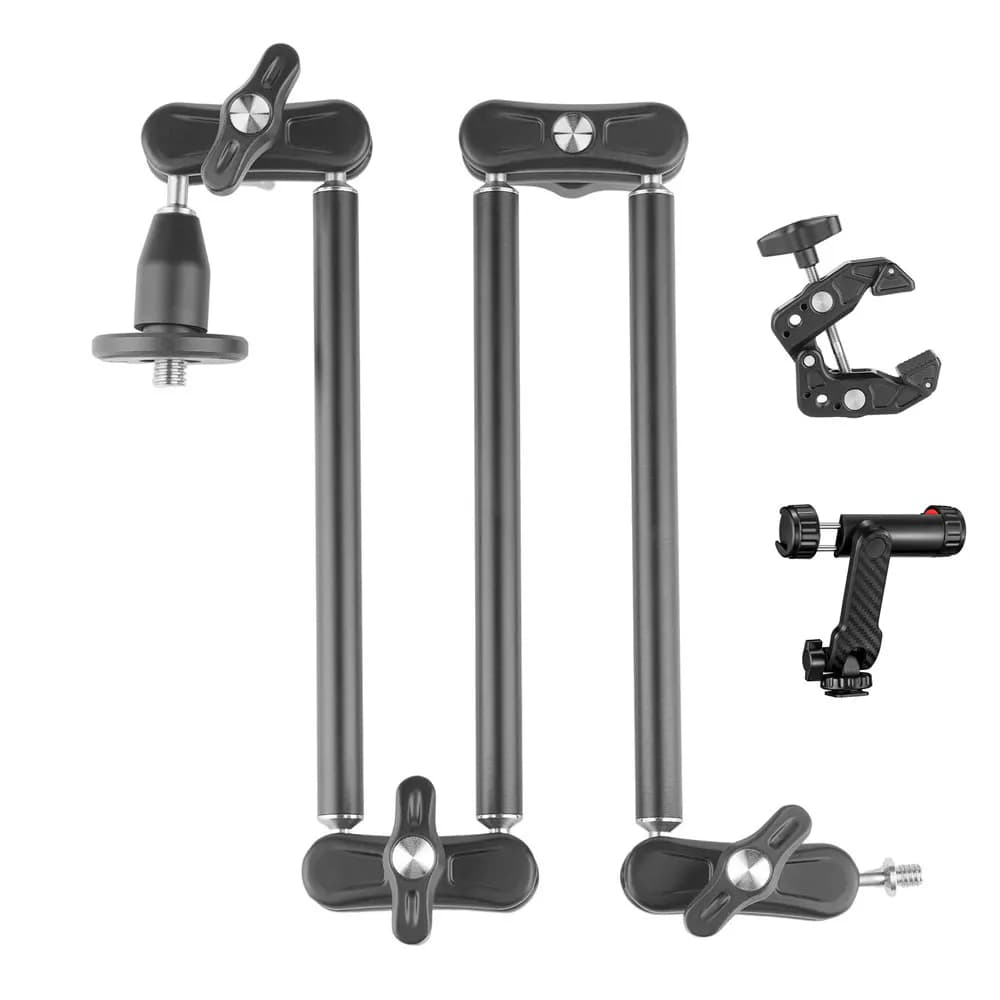 2025 Magic arm with phone support Super Clip for phone camera Flexible articulated bracket Tablet clamp Webcam Microphone LED light