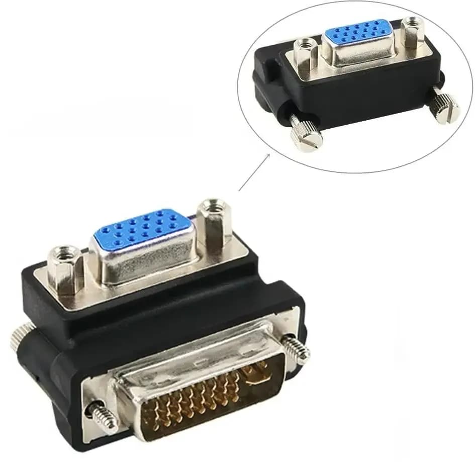 Adattatore DVI Revolution VGA femmina Spina DVI-I 24 + 5 P a VGA Jack Adattatore Convertitore scheda grafica video HD per PC Proiettore HDTV