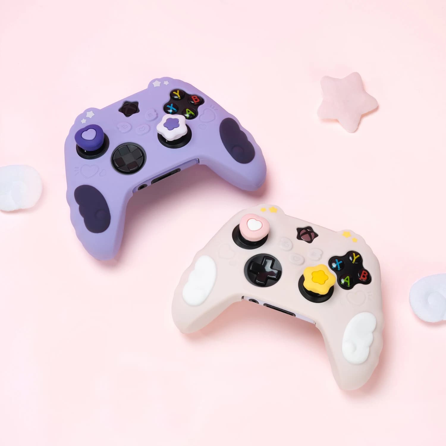 Star Wings Love Custodia protettiva morbida in silicone per Xbox Series X/S Custodia per controller di gioco XSX XSS Thumb Stick Grip Cap Cover