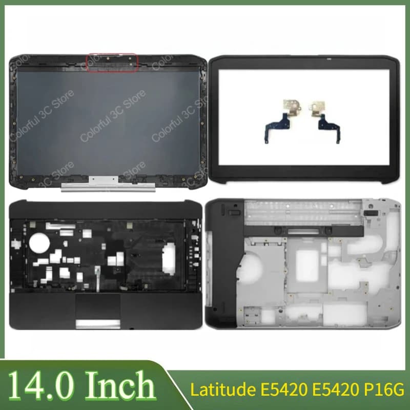 14.0" For Latitude E5420 E5420 P16G Laptop LCD Back Cover Palmrest Bottom Case Upper Top Lower Case Hinges Housing Cover