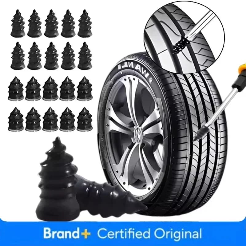 Kit Riparazione Pneumatici Auto e Moto: Tappi in Gomma per Forature, Strumento per Riparazione Gomme Tubeless