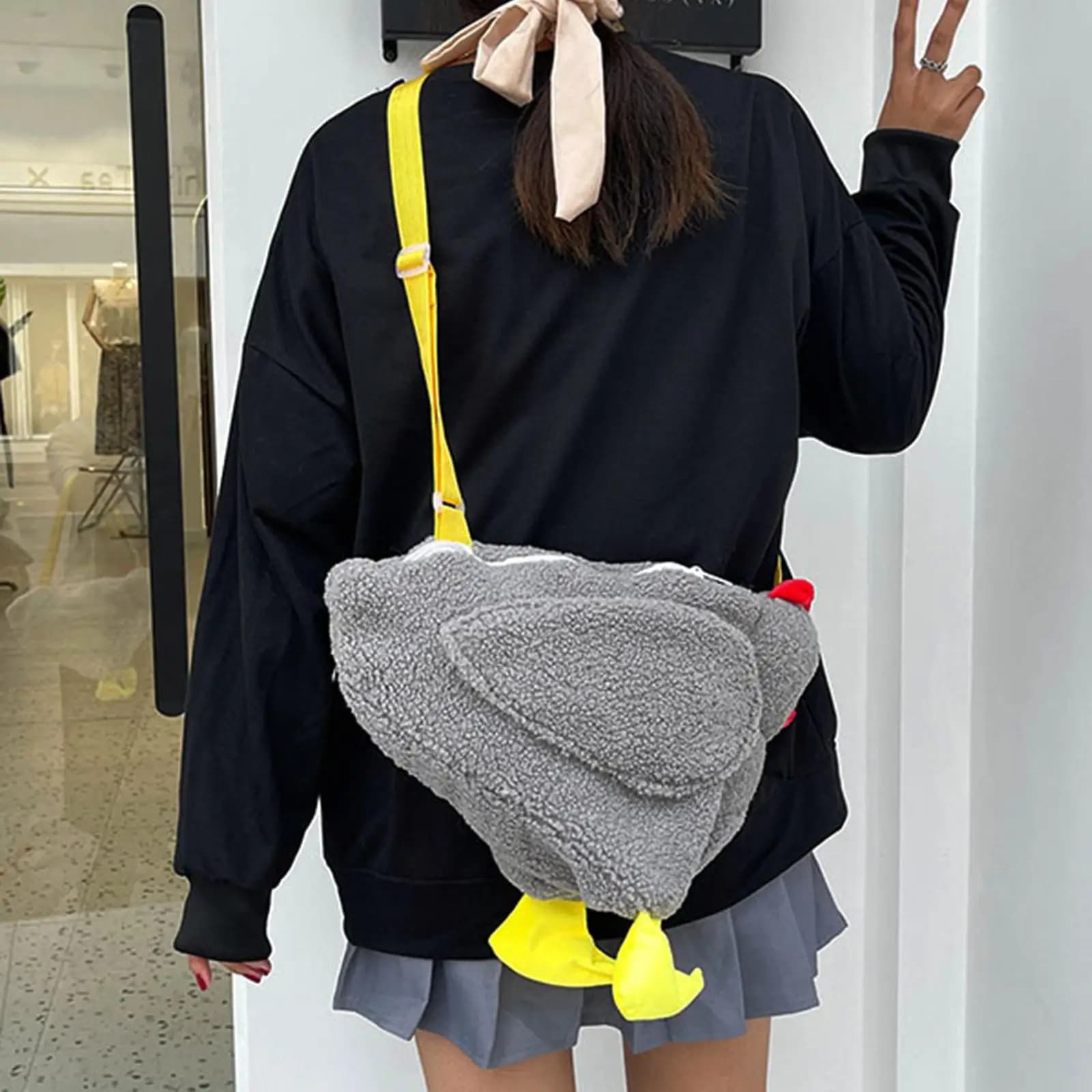 Borsa in peluche di lusso in pile Messenger Adolescente Figlia Fidanzata