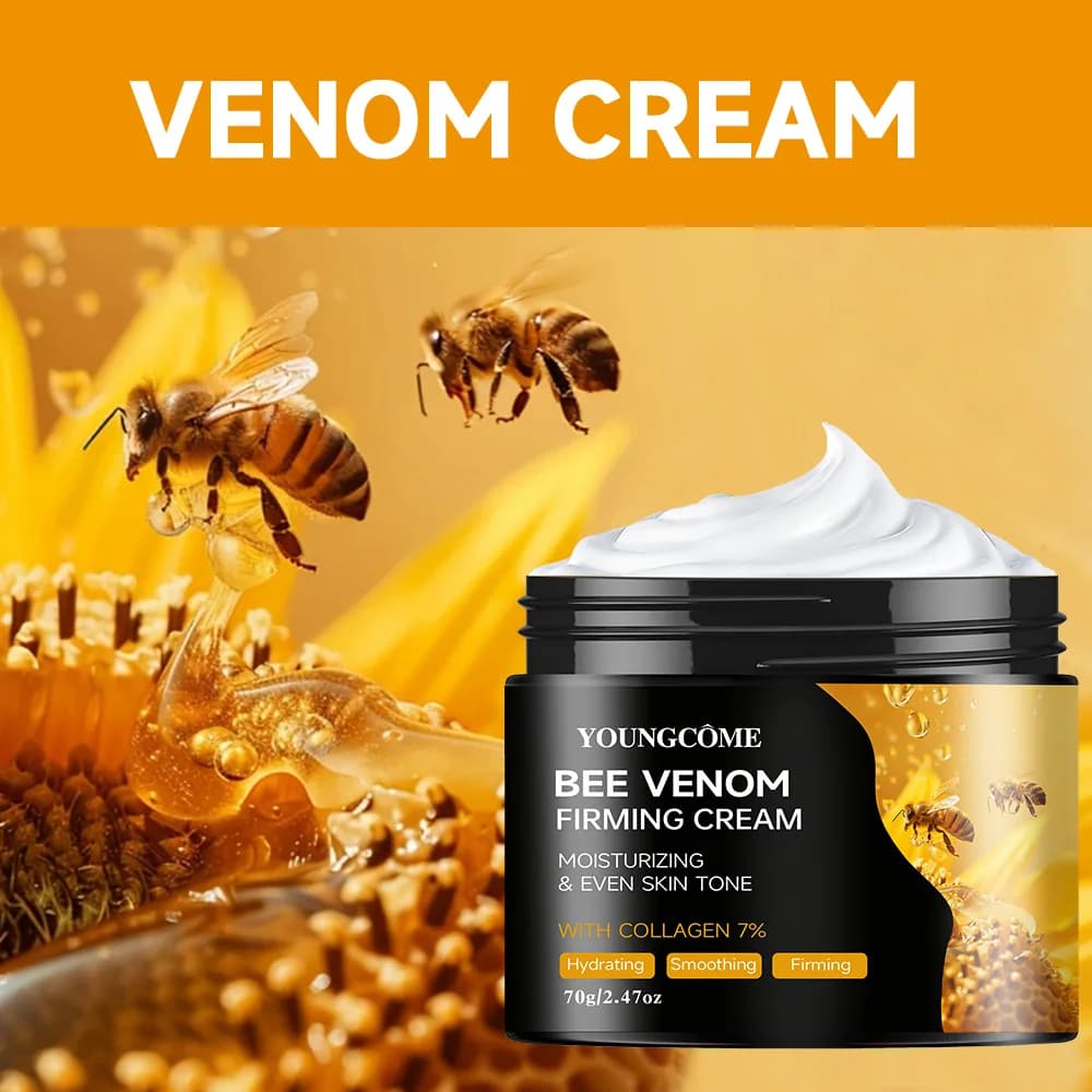 Crema al Veleno d'Api Premium per Viso e Collo, Stimolante del Collagene, Rassodante e Liftante, Idratante Naturale Non Unto, Cura Delicata