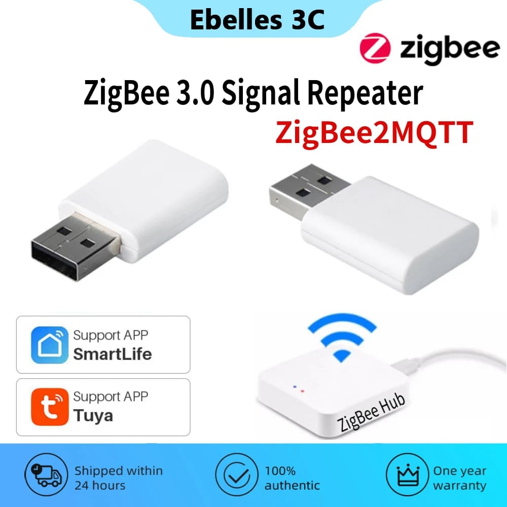 Tuya ZigBee 3.0 Ripetitore di segnale USB Extender Amplificatore di segnale per Smart Life ZigBee2MQTT Gateway Hub Mesh Home Assistant Dispositivi