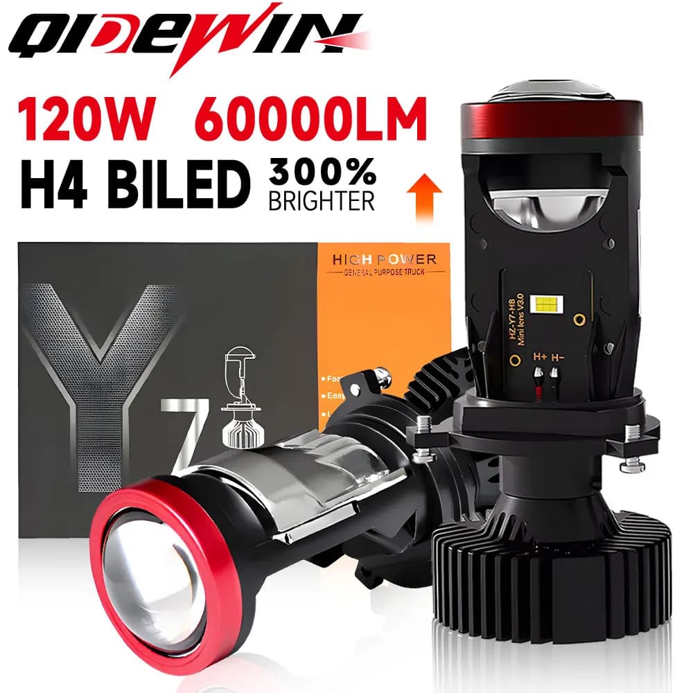 Ad alta potenza Y7 30000LM Mini H4 Proiettore Lente LED H4 LED Faro per auto Aggiornamento Luci per auto automatiche di Y6 Lampada a fascio alto e basso