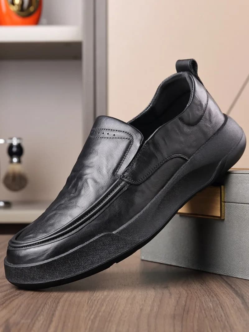 Scarpe da Uomo di Lusso in Vera Pelle, Traspiranti, per Primavera, Estate e Inverno, Mocassini Formali e Casual in Pelle Bovina