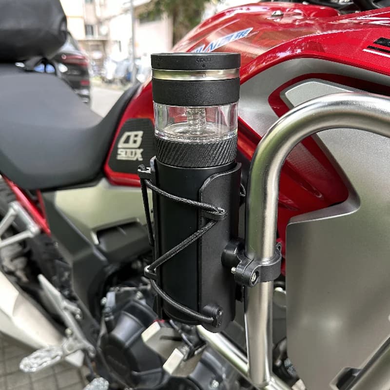 Portabottiglie universale per moto portabottiglie per tazza d'acqua per bici accessori per moto portabicchieri per moto girevole regolabile