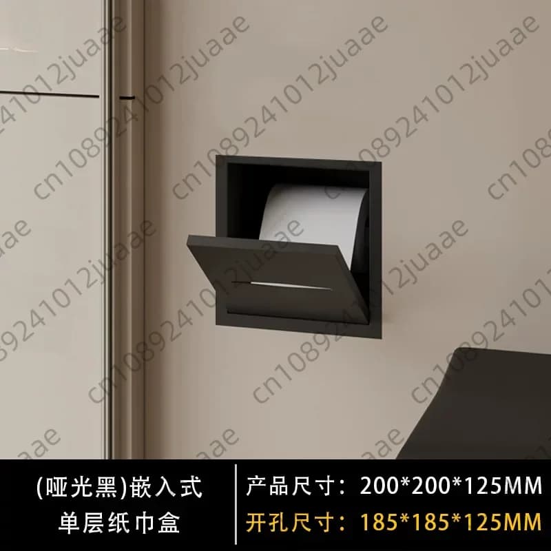 Nicchia per WC in Acciaio Inox 304 con Cestino e Porta Fazzoletti Nascosti - Design Personalizzabile a Incasso