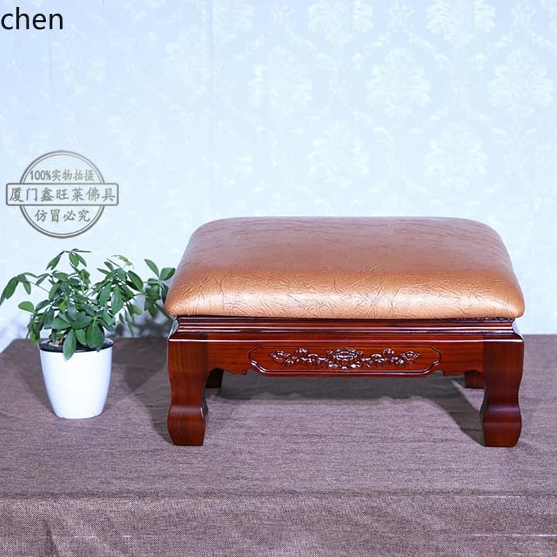 HXL Solid Leather Knee Sleeveless Prayer Stool Meditation Chair Soft Prayer Stool for Home