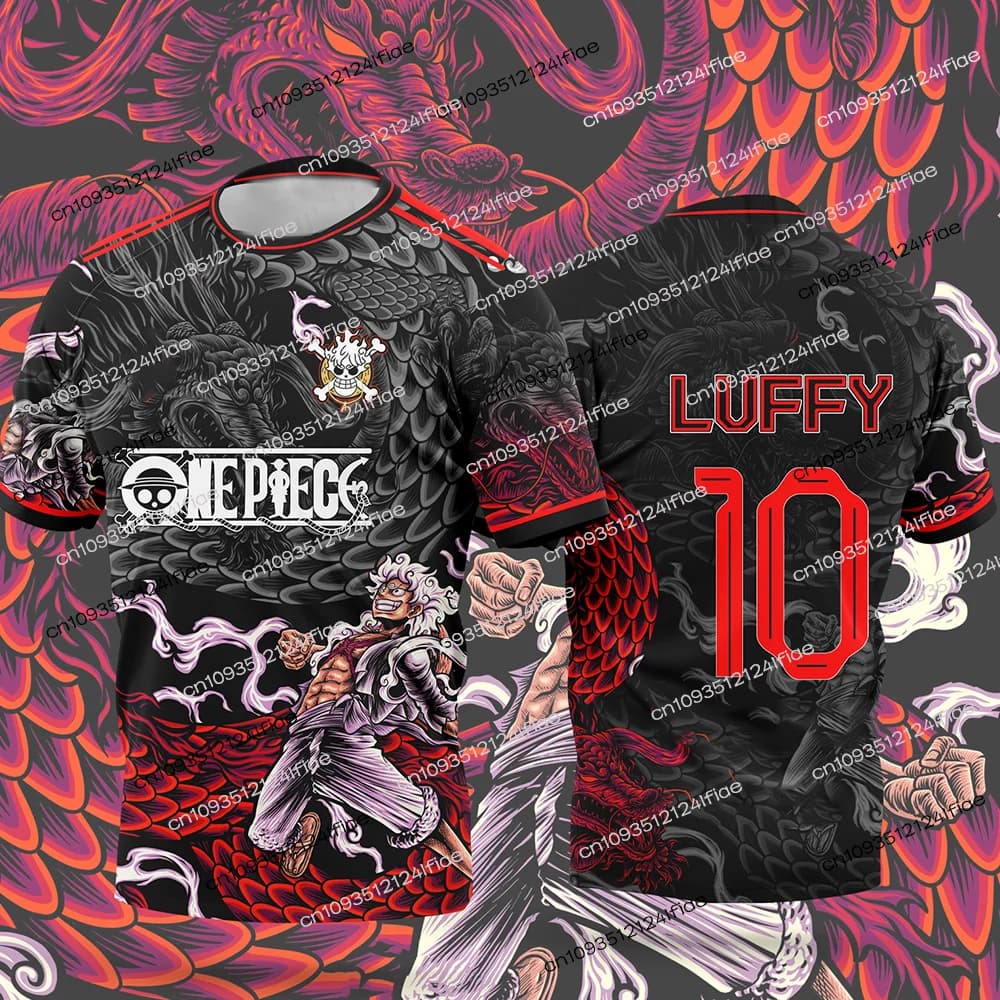 2025 One Piece Special Edition Maglia da calcio T-shirt Kit maglia speciale per uomo/donna per adulti Maglietta per cartoni animati anime giapponesi per bambini
