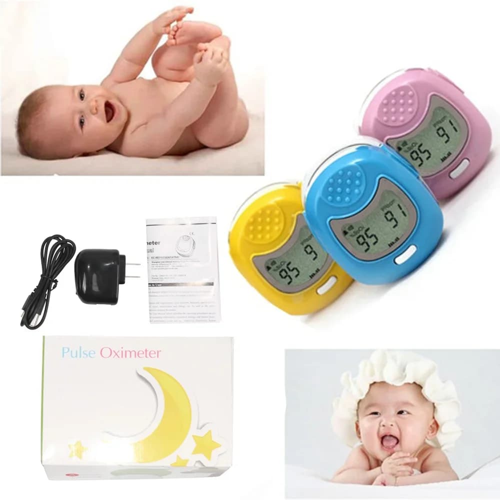 CE CMS50QA Children LCD Toe Pulse Oxygen Baby Diatric Blood Oxygen SPO2 Heart Rate Monitor Oximeter