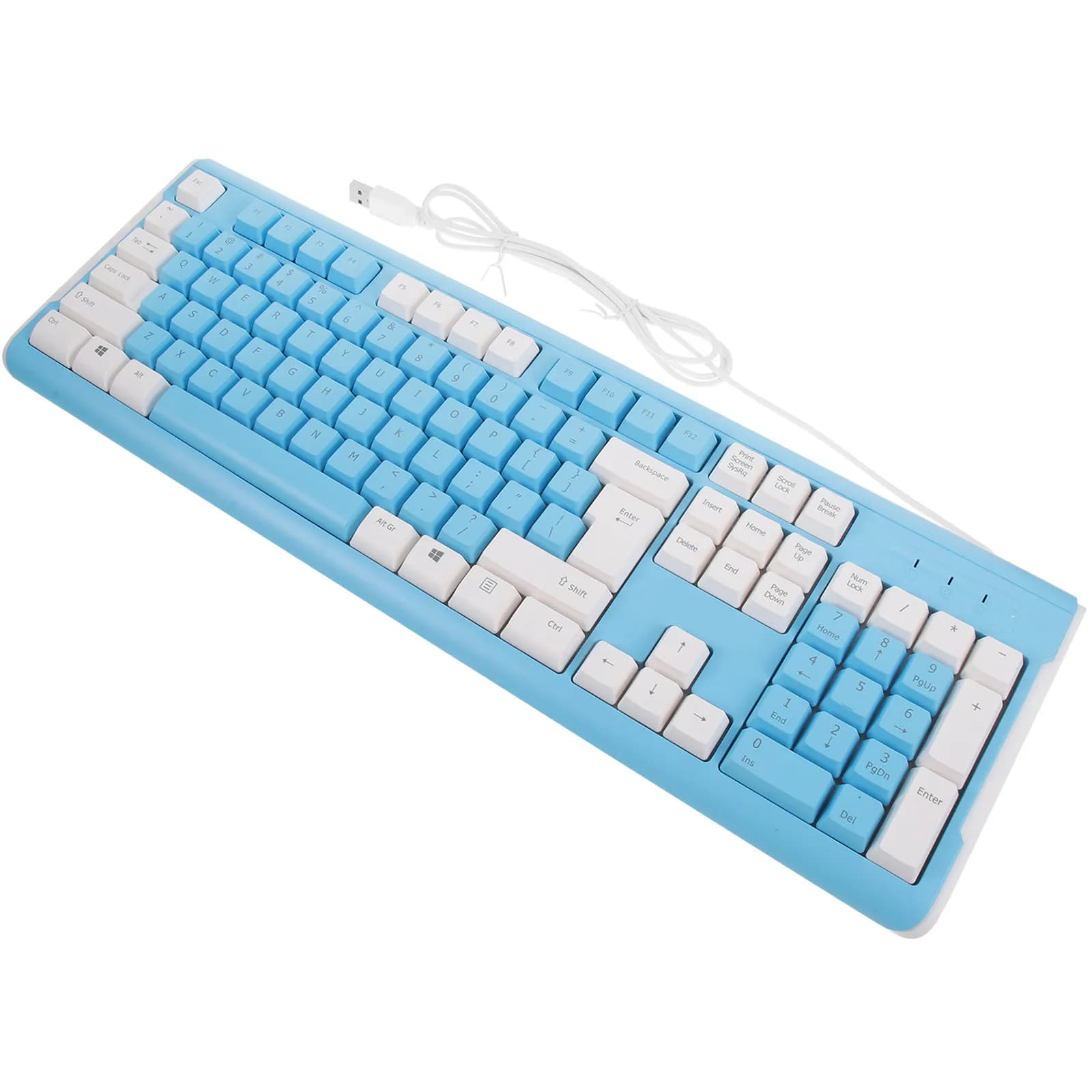 Tastiera USB per Computer Resistente con Tastierino Numerico, Lavorazione Squisita, Tasti Anti-Ghosting per Gaming, Ufficio, Digitazione, Portatile