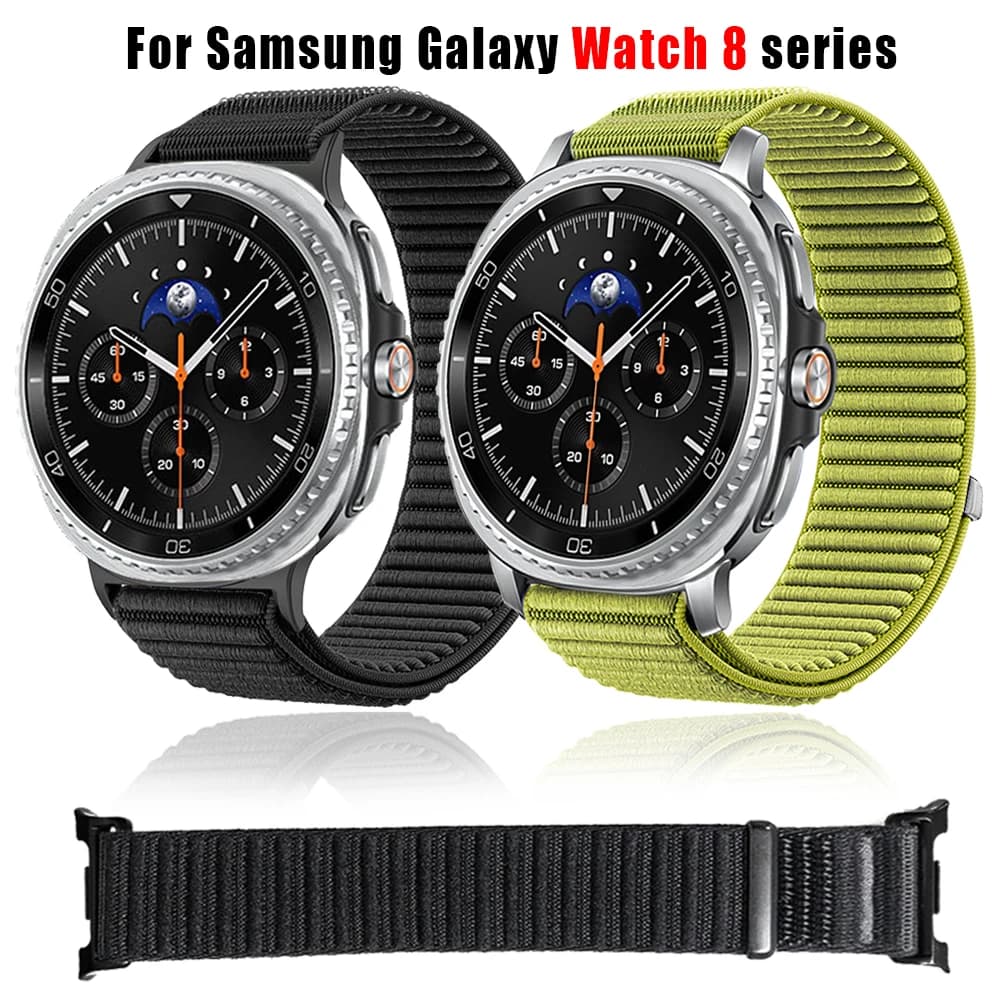 Bracciale ad anello in nylon per Samsung Galaxy watch 8 40mm 44mm Cinturini sportivi Galaxy watch 8 classic 46mm Sostituisci gli accessori del cinturino