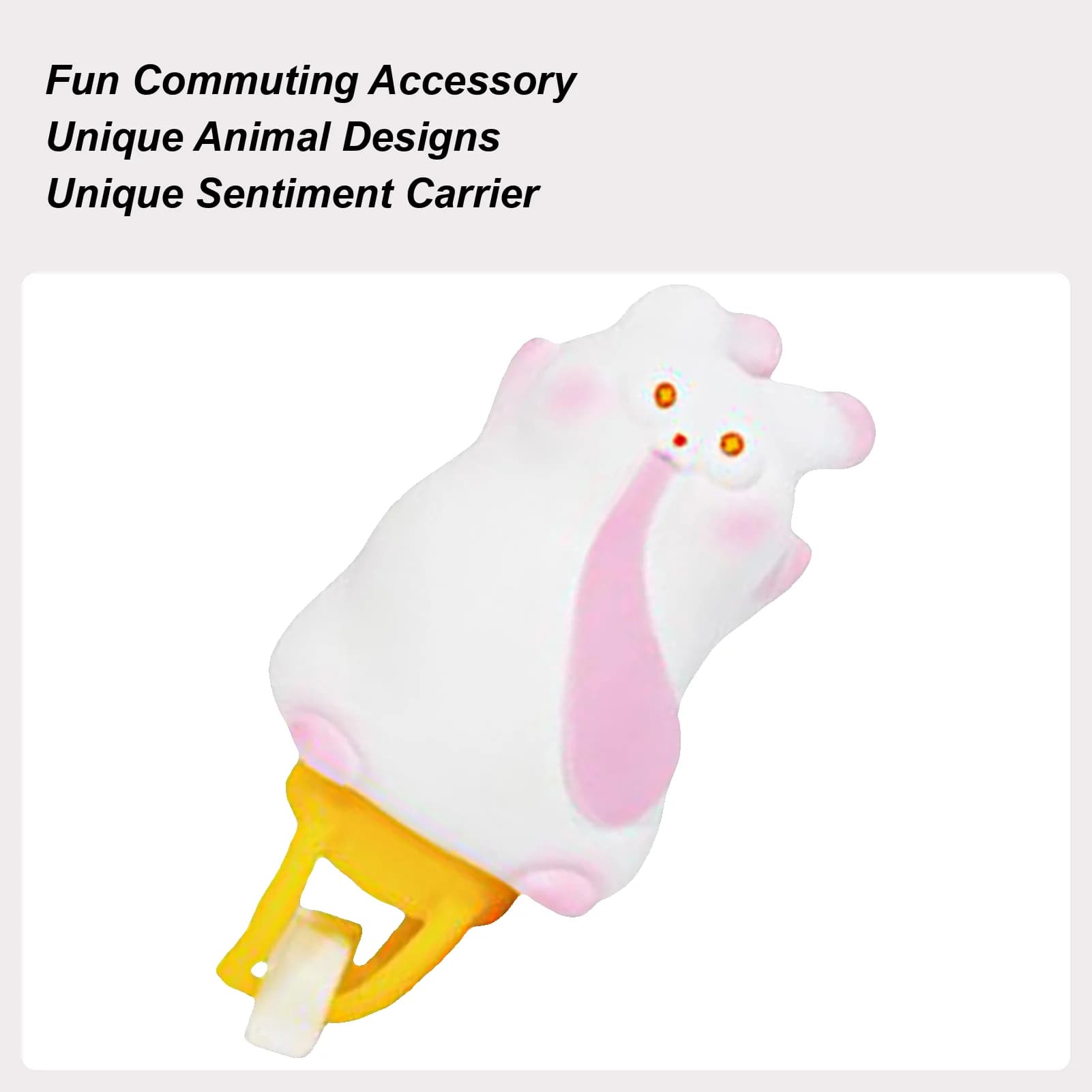 Figurina per manubrio della bici Ornamento animale del fumetto per manubrio della bici Accessorio per ciclismo impermeabile per motore del casco per bambini con stelo
