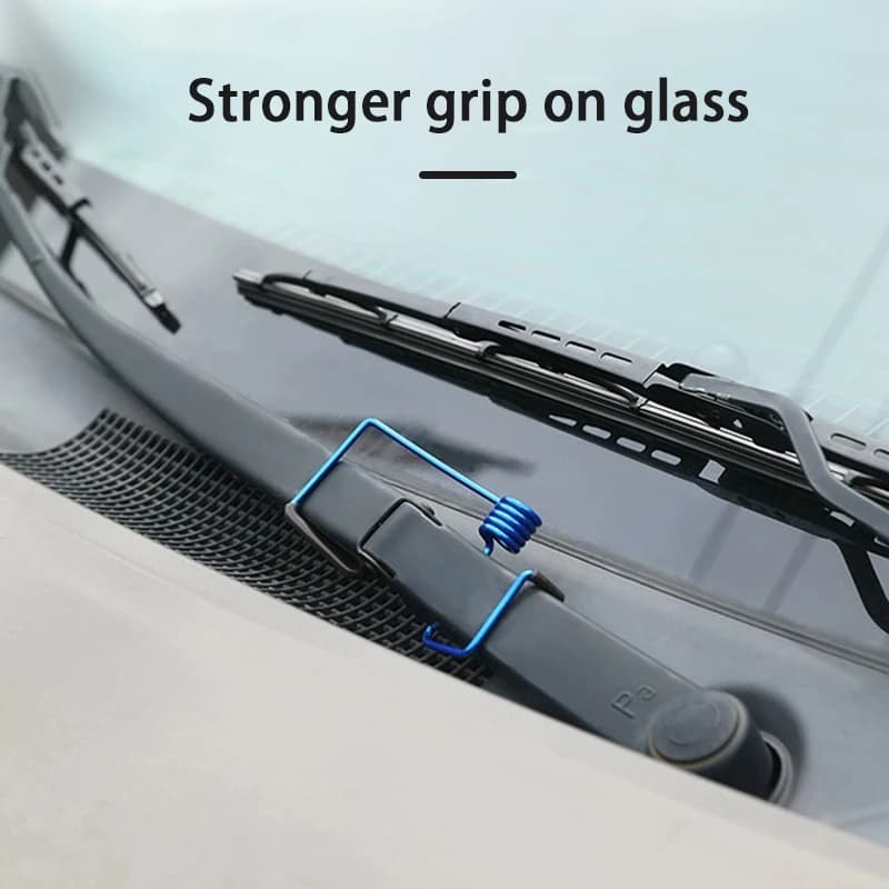 Universal booster for car wiper blades, universal spring alloy wiper, improvement strip for better contact, clear vision, 2 pieces