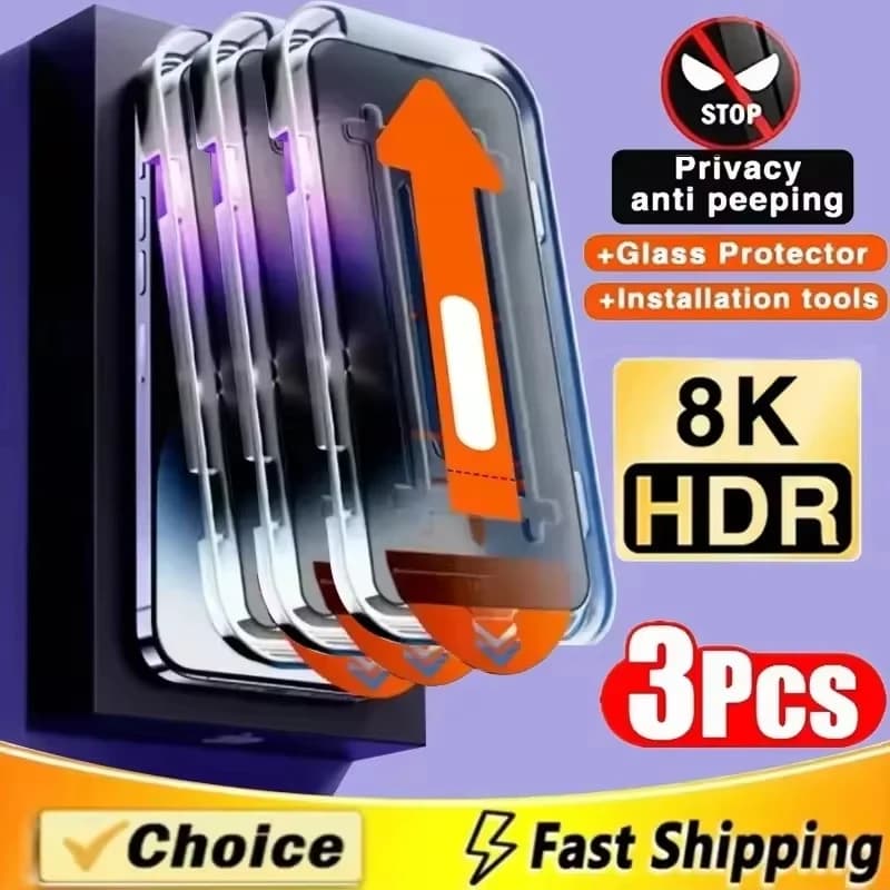 1-3PCS 8K HD Antipolvere Installazione Privacy Protezione Dello Schermo Per Samsung S25 Ultra S24 FE S23 A56 A55 A36 A16 A15 A05 A54 Vetro