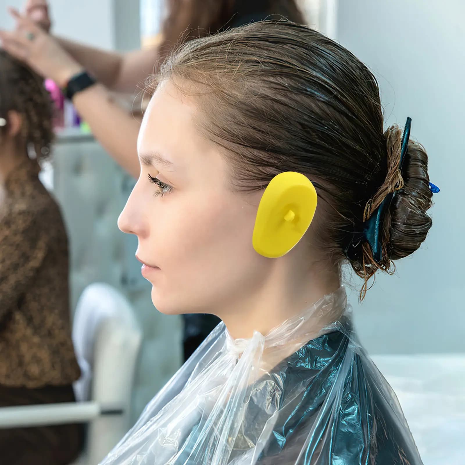 4 Paia di Copri Orecchie in Silicone Impermeabili, Morbidi e Flessibili, Adattabili Universalmente per Tintura Capelli, Doccia, Ferro Arricciacapelli, Uso Professionale in Salone, Protezione per le Orecchie