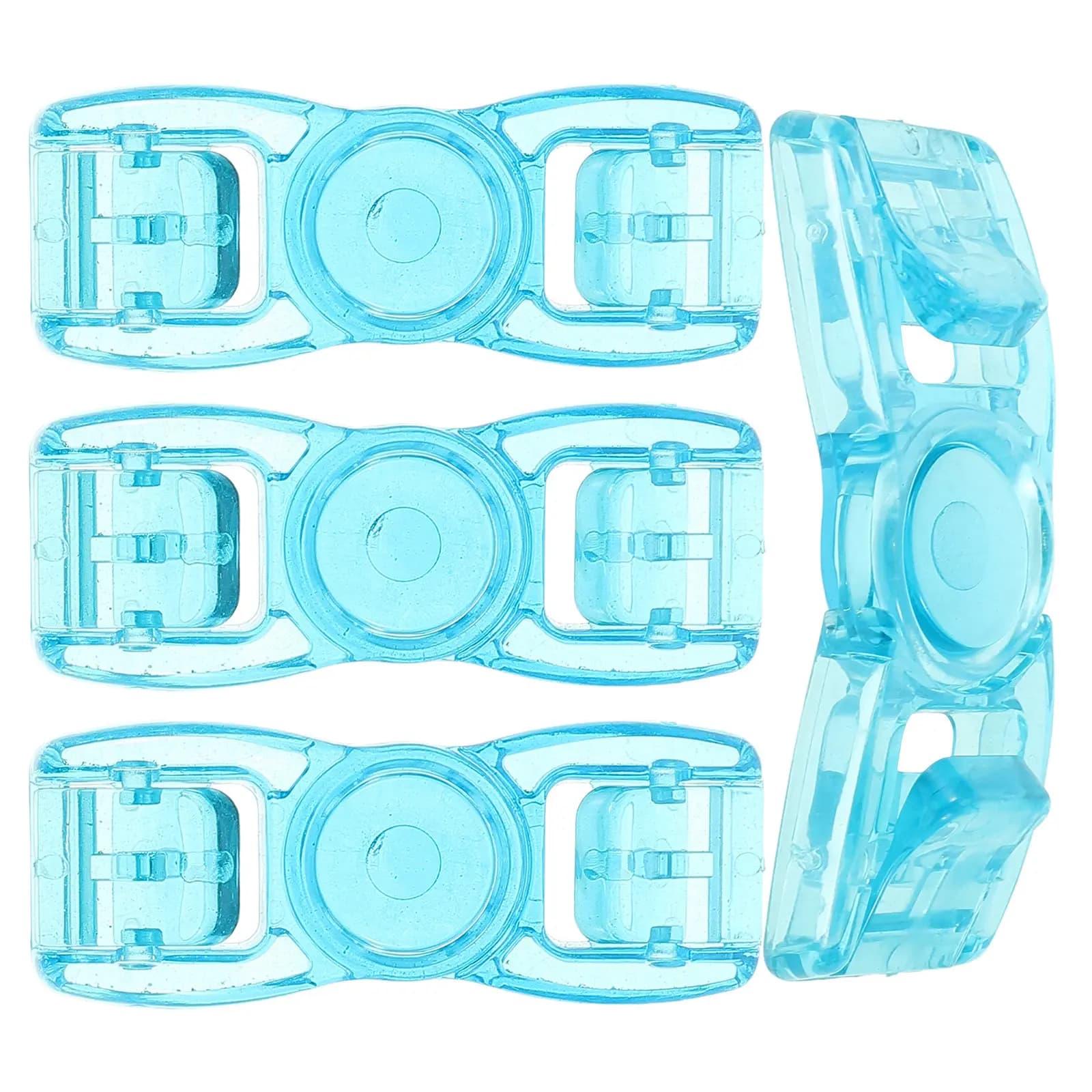 4 Pezzi Fibbie Universali per Occhialini da Nuoto, Clip in Plastica Nera, Bottone Regolabile per Cinturino, Connettore di Ricambio per Occhialini da Nuoto
