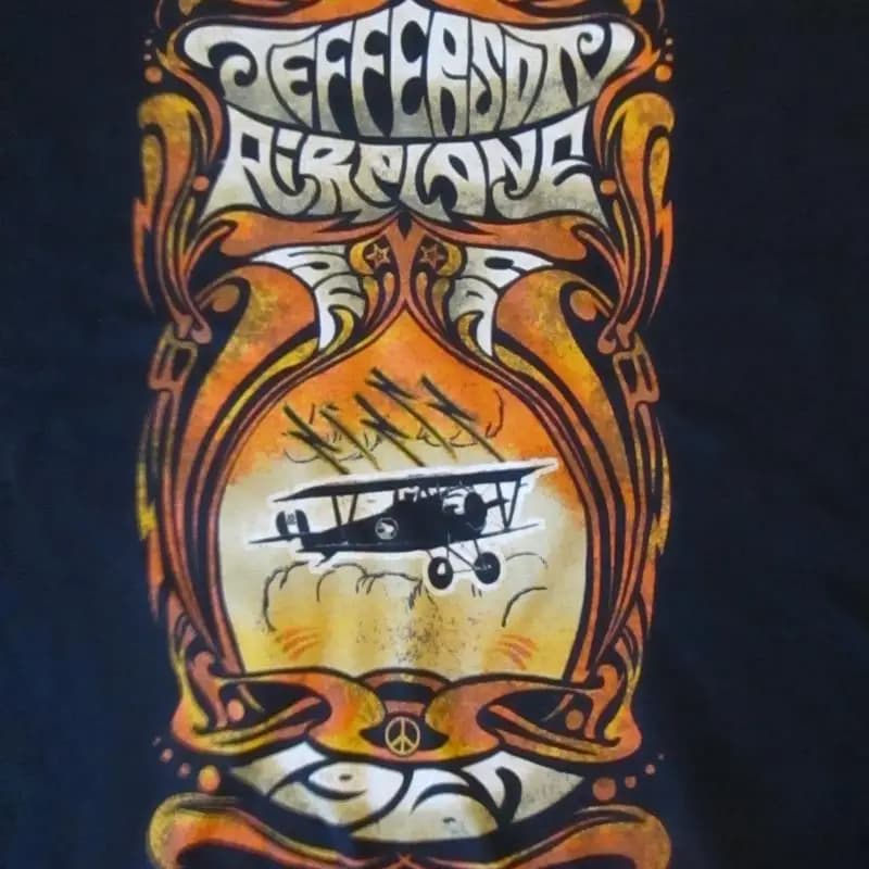 2015 JEFFERSON AIRPLANE 1967 SF CA T Shirt Blu Navy Taglia Media Stile Vintage