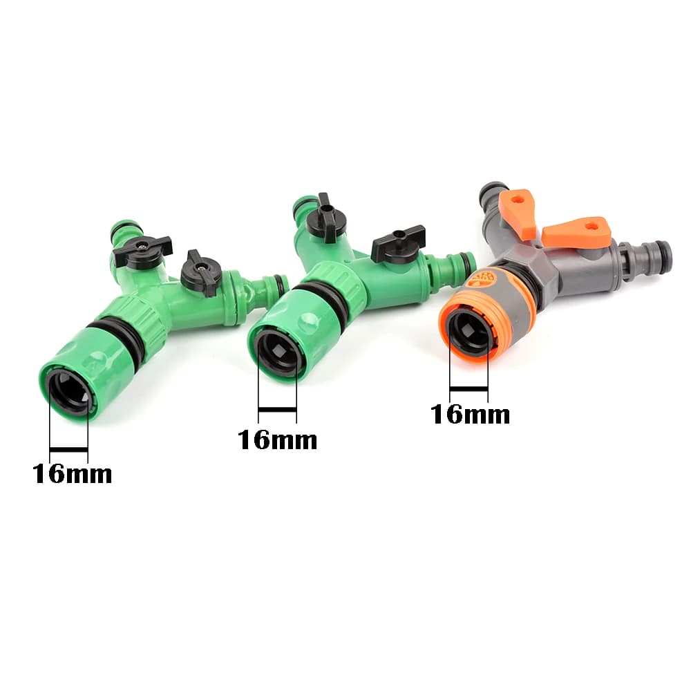 Raccordo a Y per rubinetto da giardino a 2 vie con filettatura 1/2 3/4, sdoppiatore per tubo dell'acqua, raccordi per irrigazione con giunti regolabili