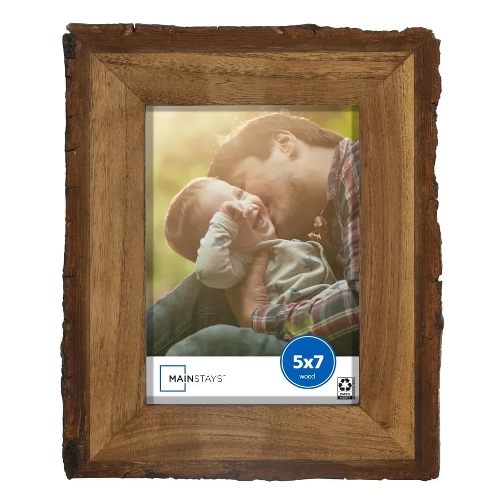 Frame Live Edge 5x7 Rustic table decoration Glass protection Unique accents for the house View photo of the stand