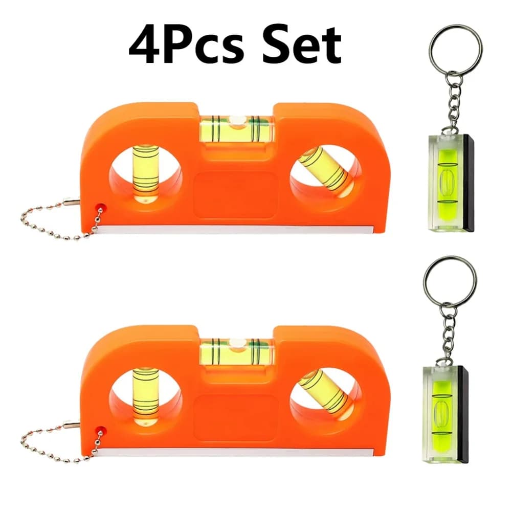 4pcs Magnetic Pocket For Spirit Level And Square Bubble Set For For Multi Angle Measurement Construction Tool Yellow Orange High