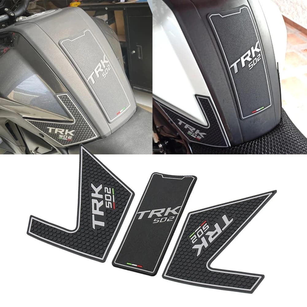 TRK502X Moto Antiscivolo Rilievo del Carro Armato Adesivo Adatto Per Benelli TRK 502 X TRK502 Gas Ginocchio Grip Trazione Ginocchiera Laterale 3M Decalcomanie