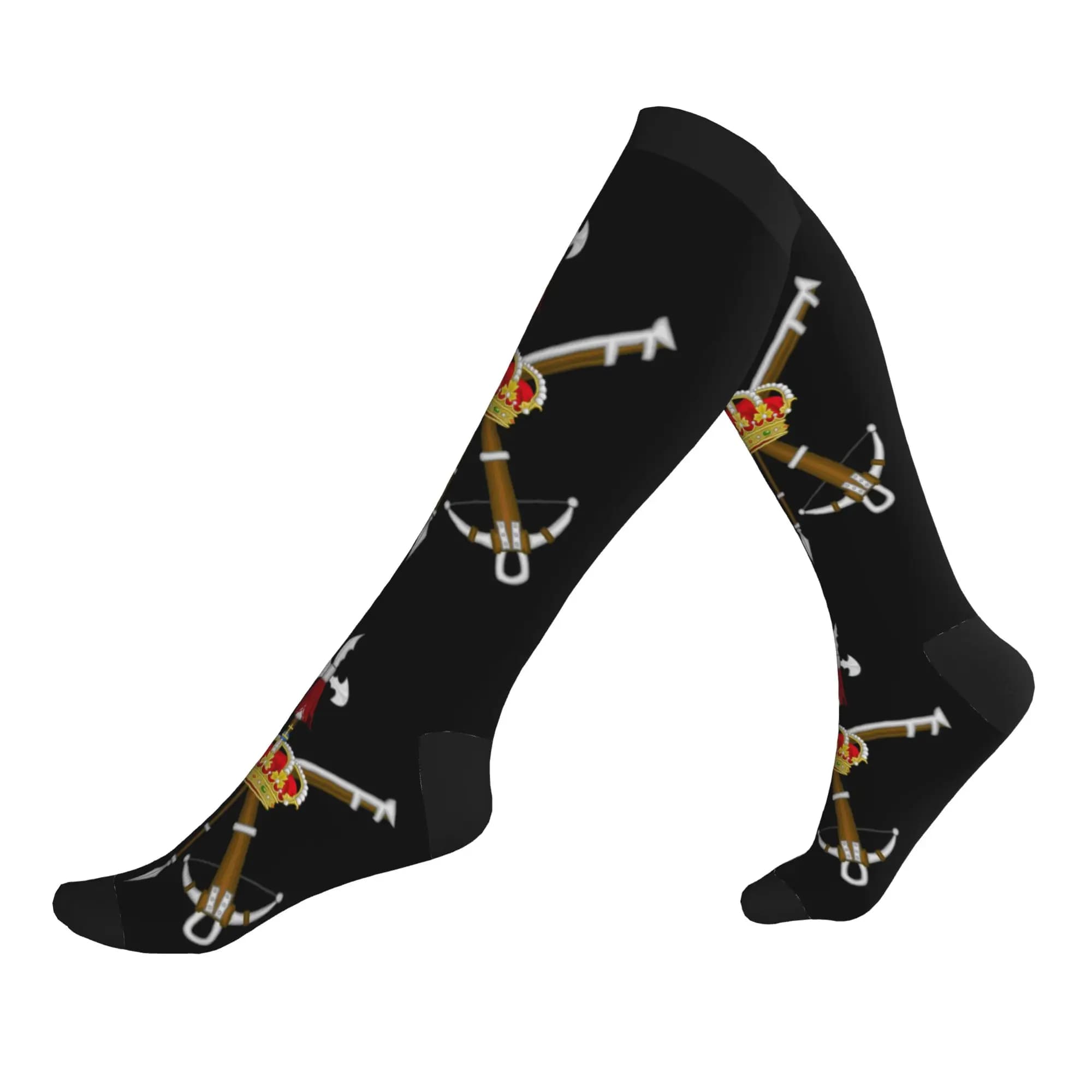 Calzini sportivi a compressione da uomo della Legione Spagnola, calzini unisex con stemma della Spagna, calzini eleganti per primavera, estate, autunno e inverno