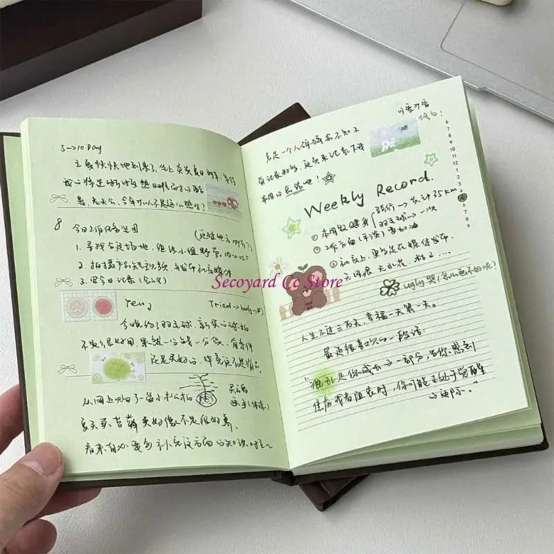 N3UC Hardcover Notebook With 128 Pages PU Leather Hardcover Journal For Note Taking