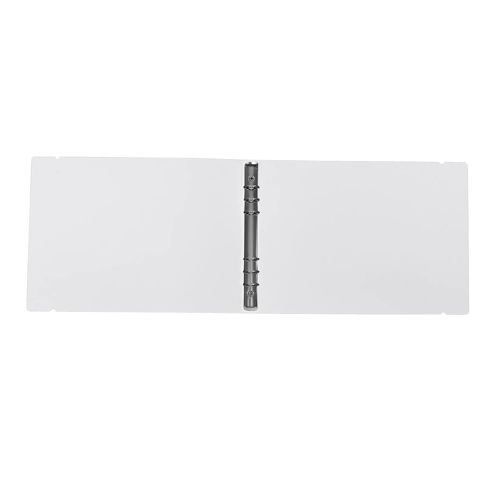 Plastic Loose Leaf Binder Clear Notebook Cover Document Folder Protective Shell for School Office File Management