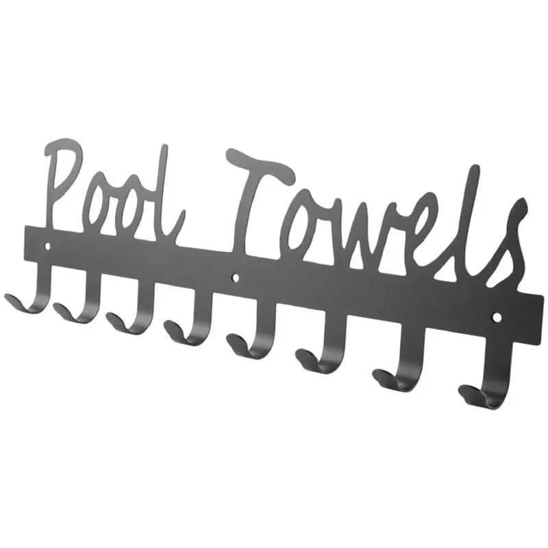 Ganci appendi asciugamani AWAH per piscina, porta asciugamani da parete per bagno, appendiabiti in acciaio al carbonio, organizer per interni ed esterni