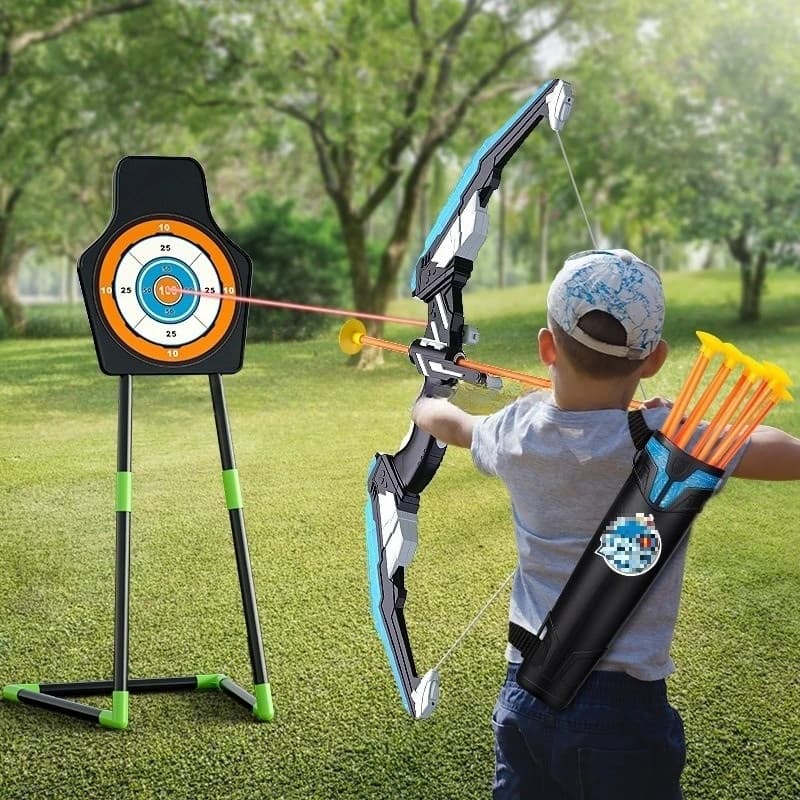 Set da tiro a casa con arco e frecce per bambini con balestra per tiro con l'arco a ventosa