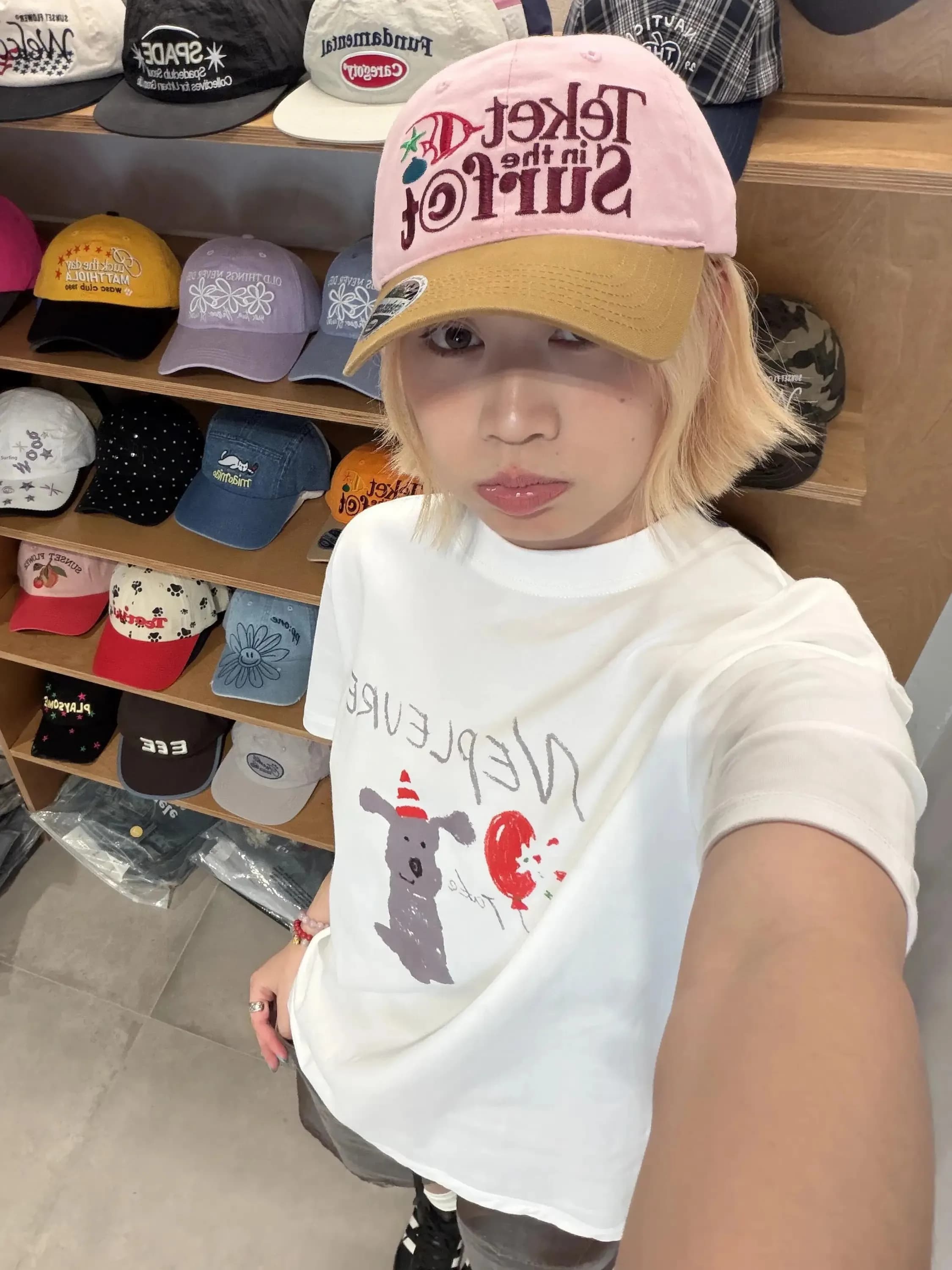 Cute Hand-Drawn Dog Cartoon Print Loose Casual Cotton Short Sleeve T-Shirt Women Comfortable Breathable Princess Style Top