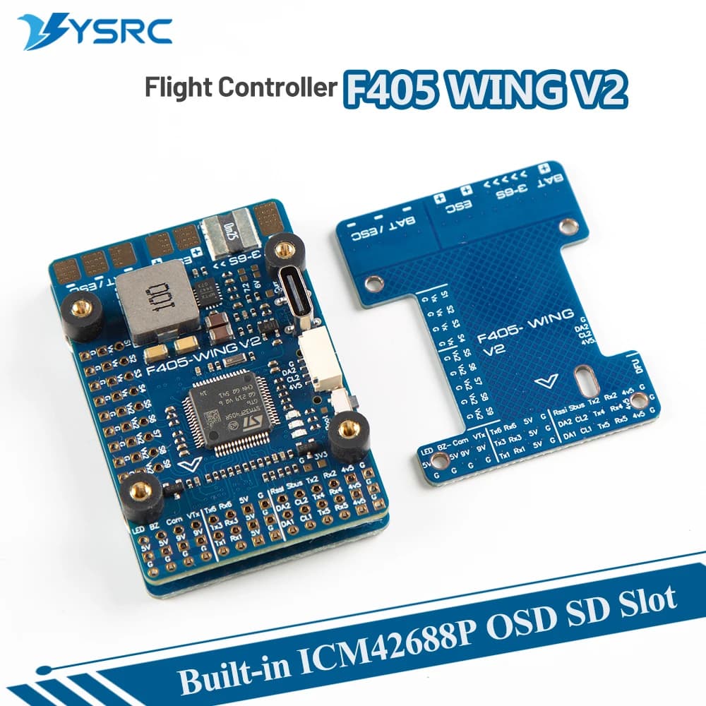 F405 WING V2 FC STM32F405RGT6 ICM42688P integrated Slot SD OSD USB Type-C ArduPilot/IAV drone firmware RC